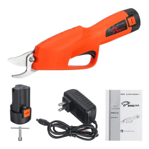 12V Cordless Rechargeable Electric Tree Trimmers Pruner Secateurs Cutting Scissors Power Pruning Branches Cutter