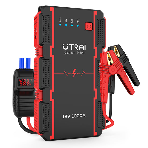 UTRAI Jstar Mini 1000A 13000mAH Portable Car Jump Starter Powerbank Emergency Battery Booster with LED Flashlight USB Port