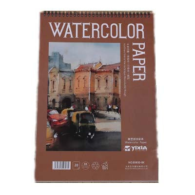 Yixin 8K Line Ring Watercolor Coarse-Grain Fashion Creative Pure Wood Pulp 300 Gram Watercolor Painting Paper
