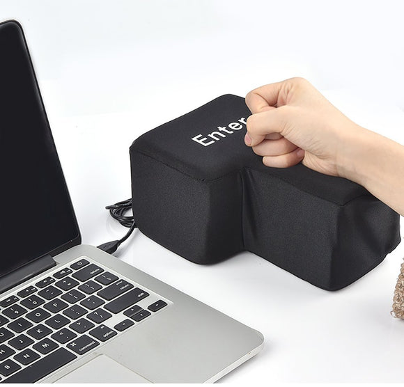 Slow Rebound Funny Big Enter Key Button USB Nap Pillow Stress Release Relief Enter Key Unbreakable