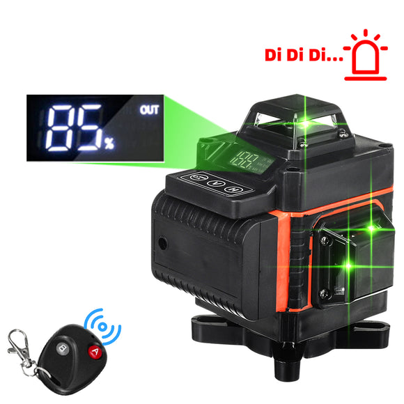 4D 16 Line Green Light Laser Level Self Leveling 360 Rotary Measure Machine