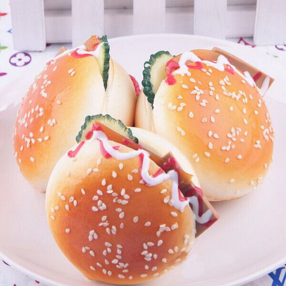 6.5CM Random Squishy Simulation Hamburger Bread Fridge Magnet Decoration