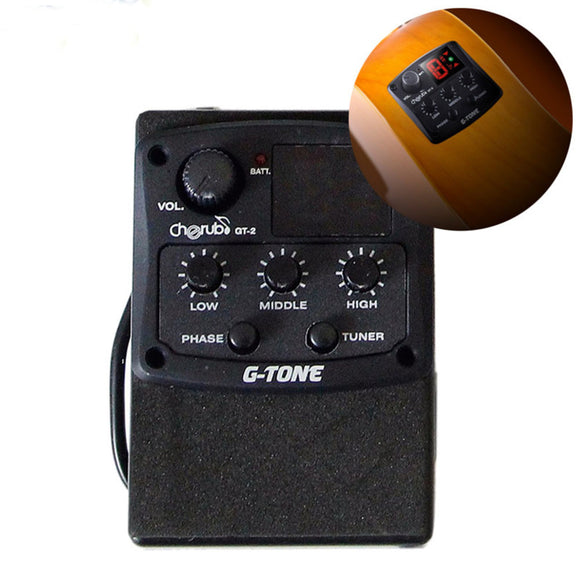 Cherub GT-2 Acoustic EQ Equalizer Palathetic Pickup Tuner For Guitar Ukulele