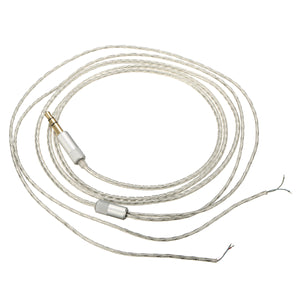 3.5mm MMCX Imitated Silver Plated Earphone Cable with Mic for Shure