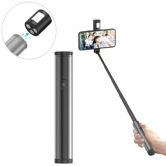 Bakeey Selfie Stick with Magnetic Fill LED Light Extendable Handheld Shutter Holder For Mobile Phone