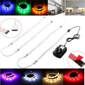 4PCS 30CM 5050 SMD White LED Strip Light Under Cabinet Kitchen Cupboard Lighting Set