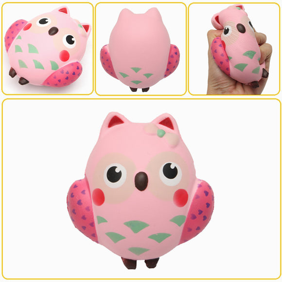 13*12cm Squishy Owl Pink Soft Slow Rising Animal Collection Toy