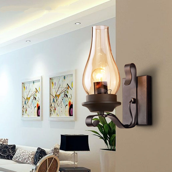 E27 Vintage Industrial Wall Light Retro Loft Iron Home Bar Sconce Lamp Corridor Fixture Decoration