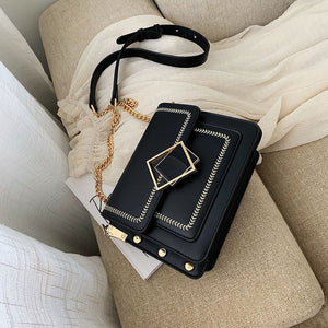 Rivet Retro Small Square Bag Female New Car Stitching Personality Wild Temperament Models Shoulder Diagonal Package