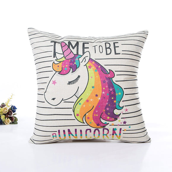 Unicorn Pillow Case Polyester Home Throw Pillows Soft Decorative Cushion Cover For Sofa Chair Pillow Cover