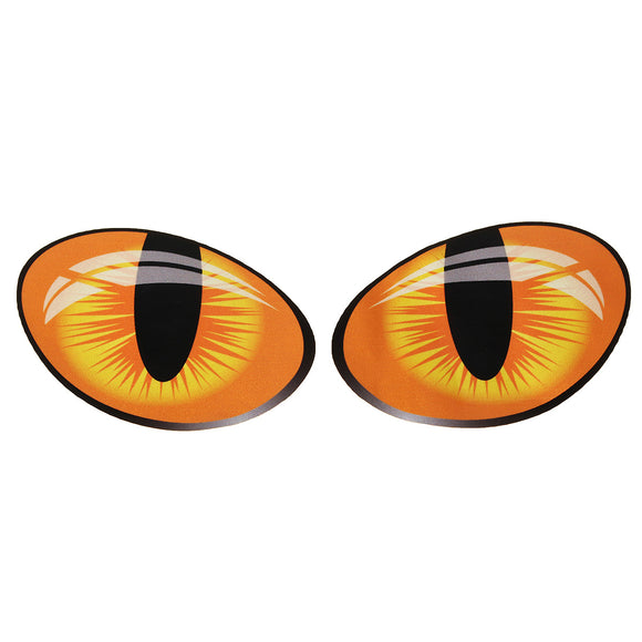 Big 3D Funny Cat Eyes Reflective Motorcycle Car Stickers Window Door Decal 10x8cm