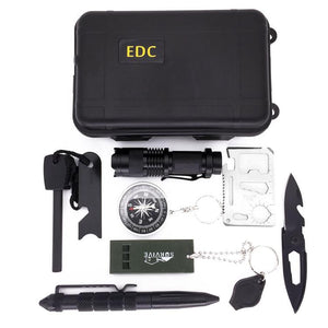 Multifunction Emergency Survival Kit Outdoor SOS Equipment Tool For Hunting Camping