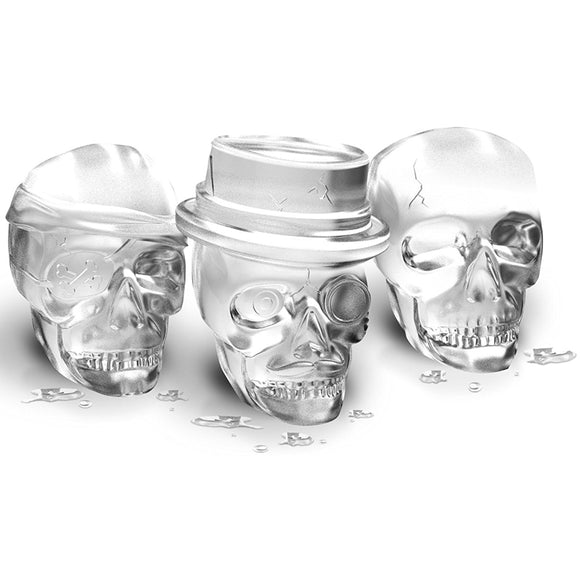 Skull Ice Molds Cocktails Whisky Ice Tray Halloween Party Spooky Cake Mold Fun Bar Accessories