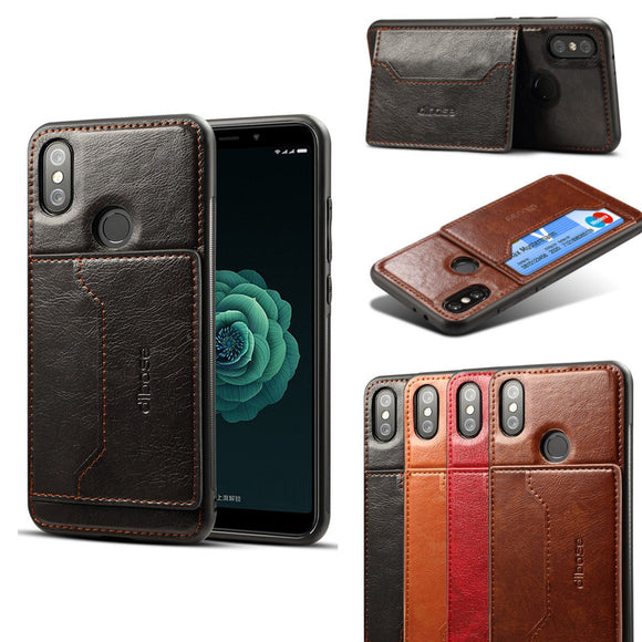 Bakeey PU Leather & Silicone Card Slot Protective Case For Xiaomi Mi A2 / Xiaomi Mi 6X