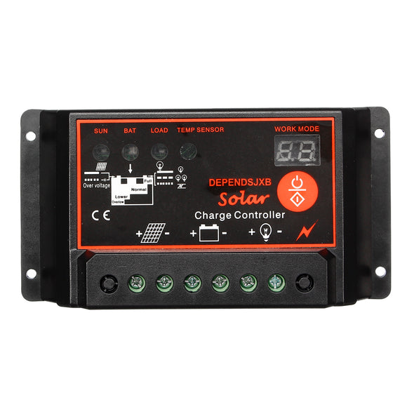 10A/20A/30A/40A/50A/60A 12/24V Auto PWM Digital Solar Charge Controller Battery Regulator