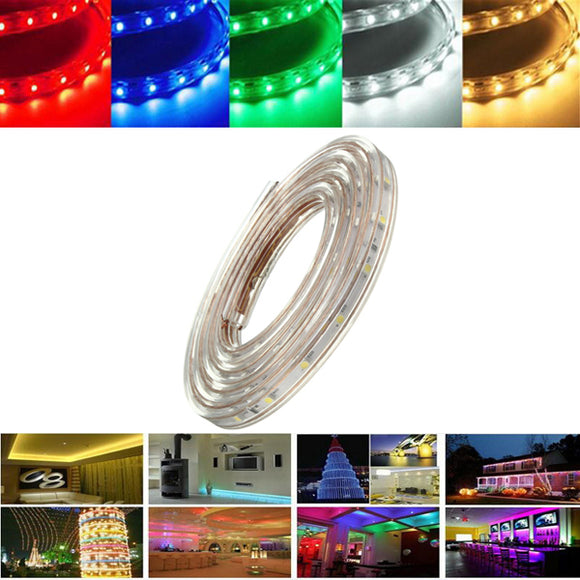 5M 17.5W Waterproof IP67 SMD 3528 300 LED Strip Rope Light Christmas Party Outdoor AC 220V