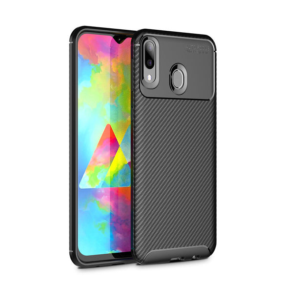 Bakeey Protective Case For Samsung Galaxy M20 2019 Carbon Fiber Fingerprint Resistant Soft TPU Back Cover