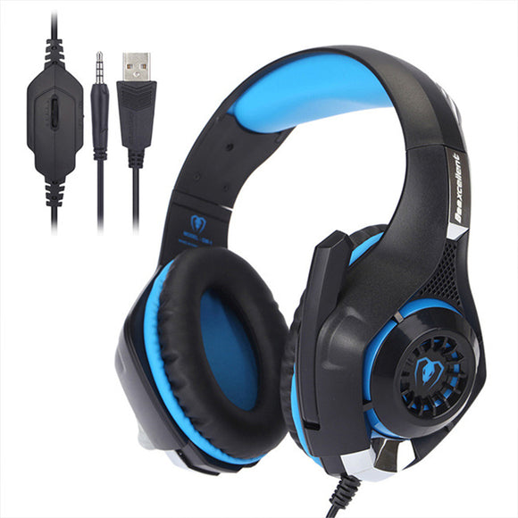 Bakeey 3.5mm USB Flow Light Gaming Headset Stereo Noise Reduction Real Game Voice Earphone Hifi Bass Headphone with MIC