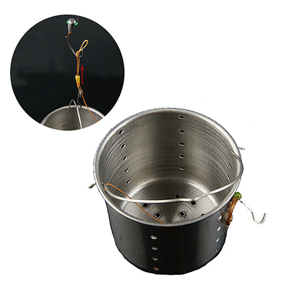 5PCS 54*61mm Thickening Stainless Steel Fishing Lure Feeder Holder Outdoor Fishing Tool Bait Basket