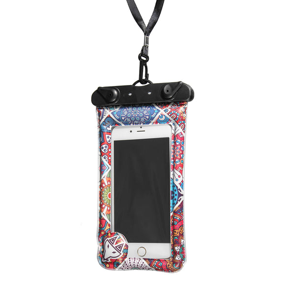 21.8 x 10.8cm Waterproof Phone Bag Deep Diving Floating Air Bag Camping Phone Pouch Dry Case Cover
