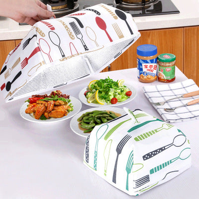 Food Cover Keep Warm Vegetable Cover Folding Aluminum Foil Cover Dishes Insulation Utilidades Ki