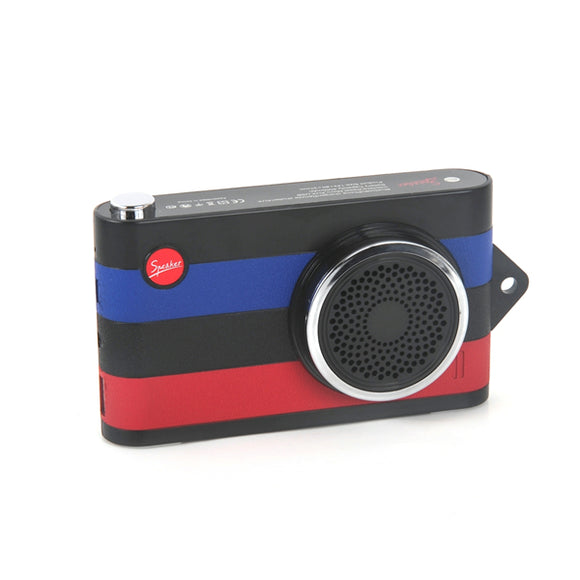 F4 Camera Style 4000mAh AUX-in Hands Free Call Emergency Powerbank Remote Shutter Bluetooth Speaker