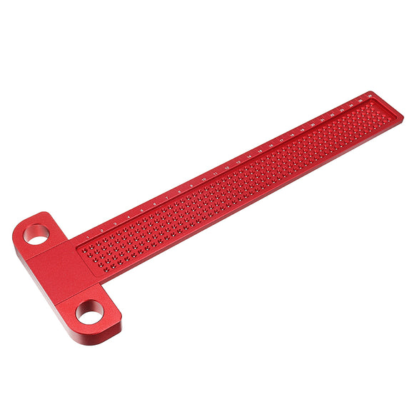 Aluminium Alloy T-260 Hole Positioning Metric Measuring Ruler 260mm Precision Marking T-Rule Scriber Ruler Woodworking Tool