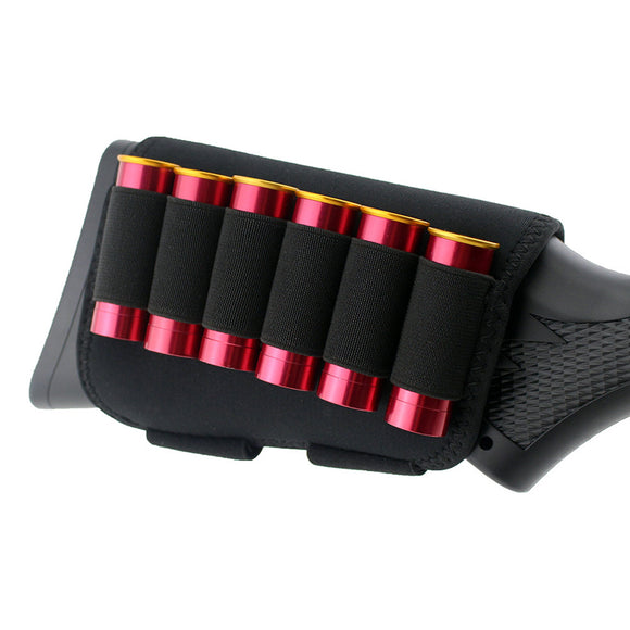 6 Rounds Reload Strip Shotgun Bullet Dump Pouch Holder Ammo Carrier Hunting Gun Accessories