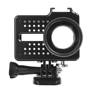 CNC Aluminum Frame Case + UV Protector Lens Cap Cover for Xiaomi Yi 2 4k Camera