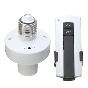 E27 Screw Wireless Remote Control Lamp Bulb Holder Switch Cap Light Socket