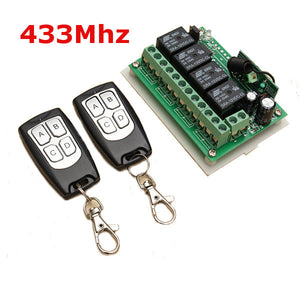 Geekcreit 12V 4CH Channel 433Mhz Wireless Remote Control Switch With 2 Transmitter