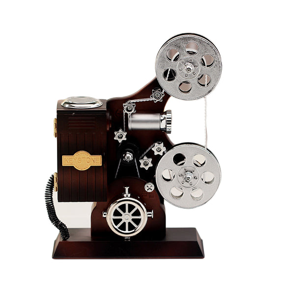 Movie Film Projector Music Box Trinket Package Case for Gift Home Decoration