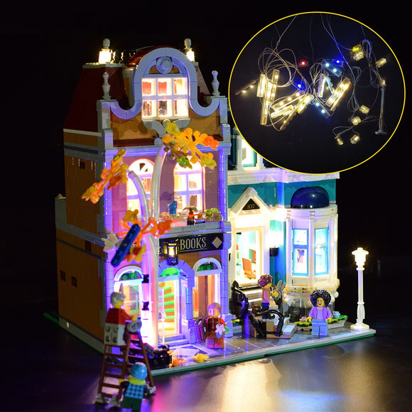 DIY LED Light Lighting Kit ONLY For LEGO 10270 Creator Modular Bookshop Building Toy