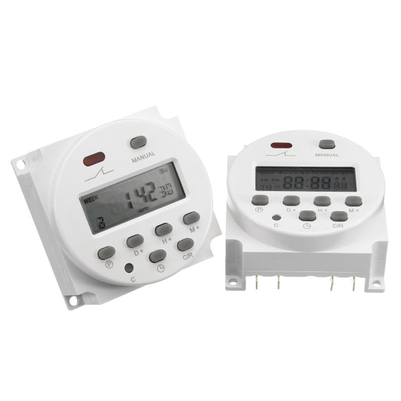 2PCS DC 12V 16A  Power Timer Electronic Controller Mini LCD Power Weekly Programmable Timer