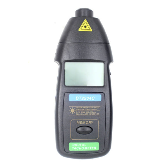 DT2234C Handheld Digital Laser Tachometer  2.5-99999RPM Non-Contact  Speed Meter Gauge