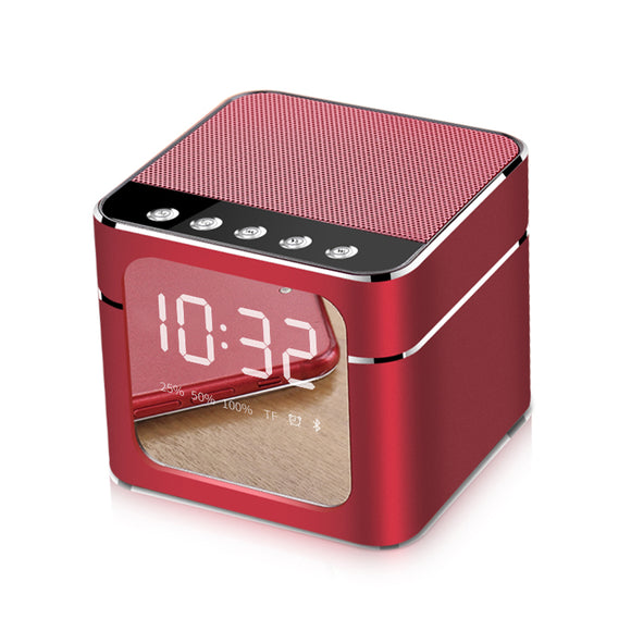Bakeey Q5 Wireless bluetooth Speaker Digital Alarm Clock LED Display TF Card Handsfree Speaker