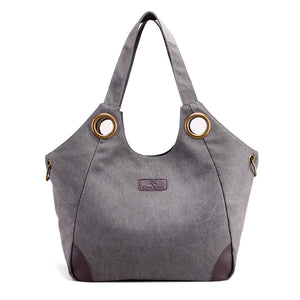 Women Canvas Handbag Shoulder Bag Female Large Capacity Shopping Bag Travel Casual Tote