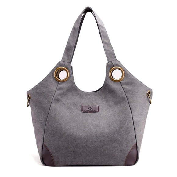Women Canvas Handbag Shoulder Bag Female Large Capacity Shopping Bag Travel Casual Tote