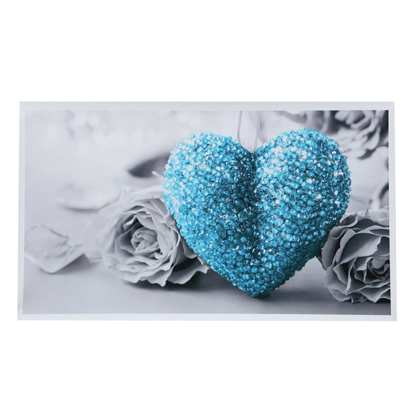 Frameless Picture Section Comfortable Blue Love Pattern Wall Mural Tattoo Stickers 45x80cm