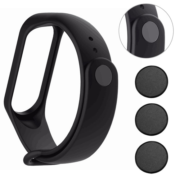 3pcs Wacth Clasp Black Metal Button in Watch Strap for Xiaomi Mi Band3