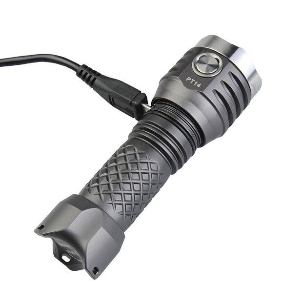 Mecarmy PT14 900 Lumens Flashlight 14500 Battery USB Rechargeable LED Lamp Camping Hunting Emergency Lantern