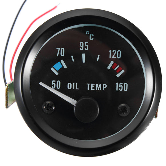 2inch 52mm 12V Universal 50-150 C Oil Temp Temperature Gauge Meter For Car Motorcycle