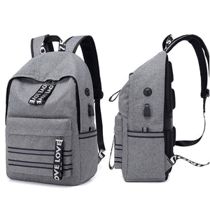 20L USB Shoulder Backpack Reflective Rucksack 15.6inch Laptop Bag With Earphone Hole Men Women Outdoor Travel