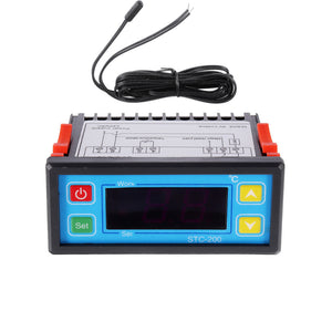 -40~99C 220V STC-200 Seafood Box Refrigeration Unit Direct Cooler High Temperature Cold Storage Temperature Controller