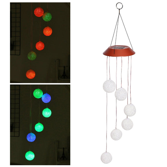 Solar Powered Color Change LED Wind Chimes Light Home Garden Home Decoration