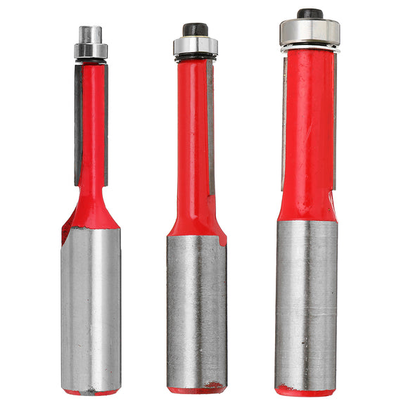 1/2 Inch Shank Straight Router Bit 1/4-1/2 Inch Wood Edge Flush Trimming Cutter for Woodworking