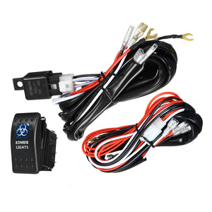 12V/24V 300W 40A LED Illuminated Backlit Rocker Switch + Relay Fuse Wiring Kit SUV 4WD Waterproof