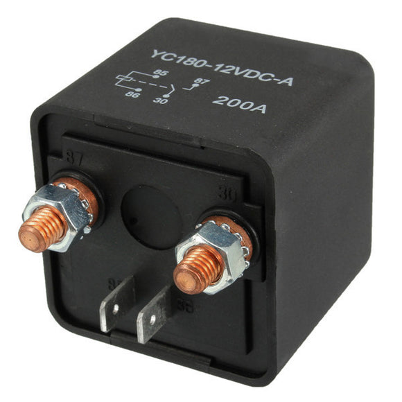 High Power Car Relay 12V 24V 200A for Large Motor Automobiales Refit