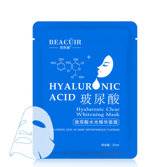 BEACUIR Hyaluronic Acid Facial Mask Moisturizing Pores Shrink Essence Repair Whiten Anti-wrinkle