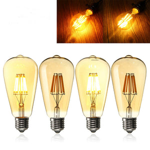 E27 ST64 8W Golden Cover Dimmable Edison Retro Vintage Filament COB LED Bulb Light Lamp AC110/220V